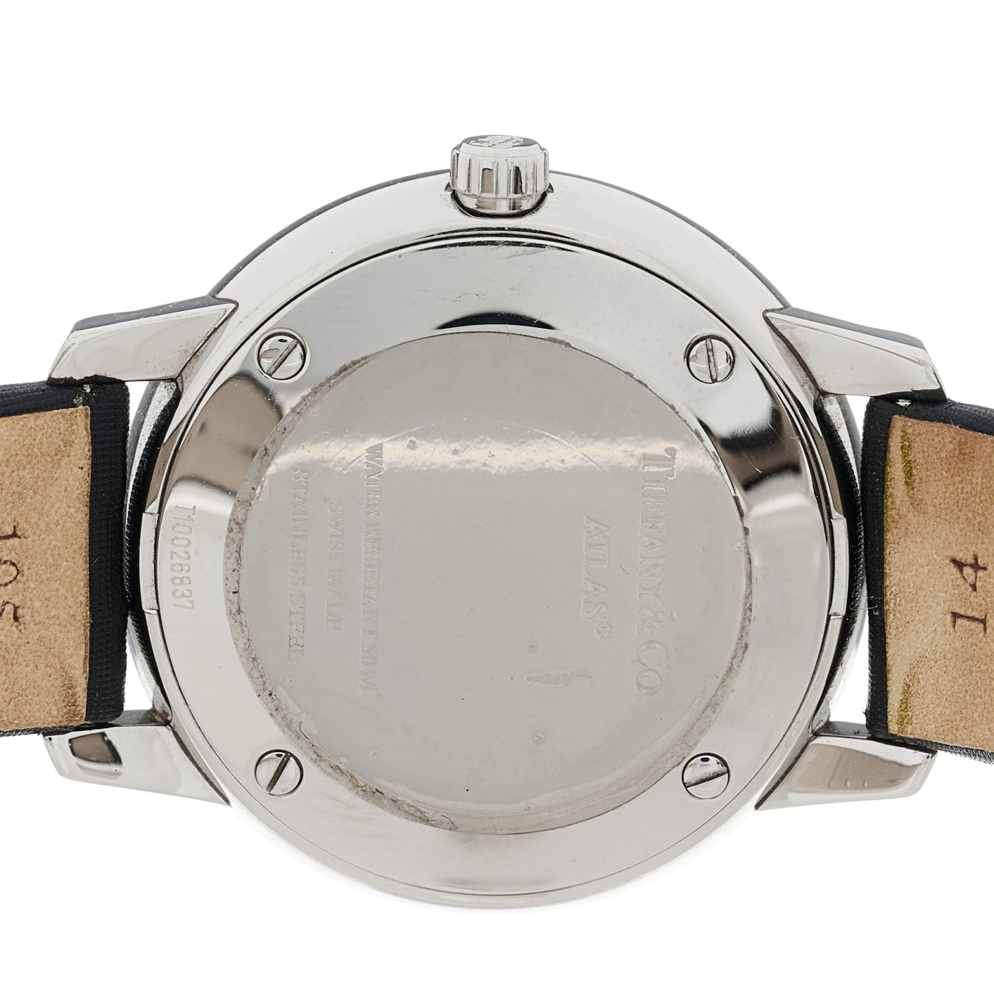 Stainless Steel Satin Diamond Bezel 31mm Atlas 2-Hand Quartz Watch