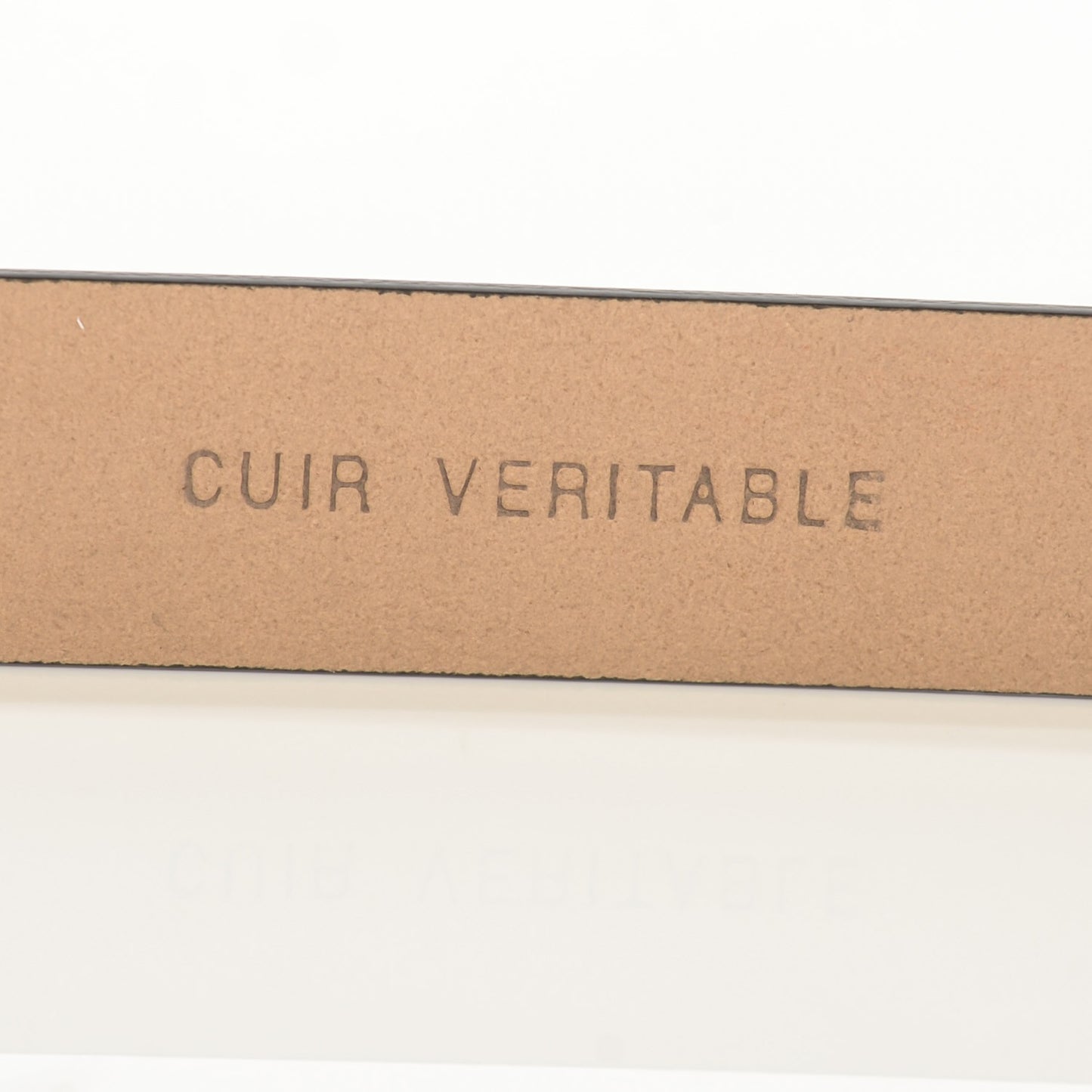 Striated Patent CC Logo Skinny Belt 95 38 Dark Grey