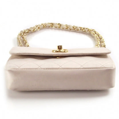 Chanel Satin Quilted Mini Flap Ivory 4 of 12