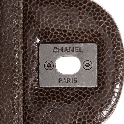 Chanel Crumpled Grained Calfskin CC Crave Jumbo Flap Brown 6 of 8