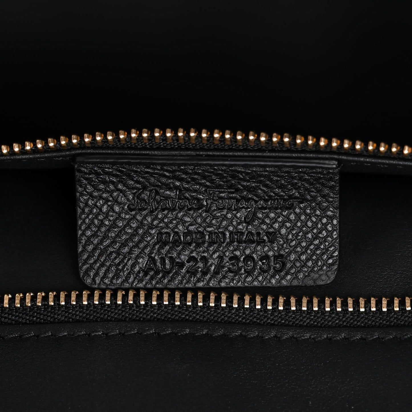 Grainy Calfskin Gemini Tote Black
