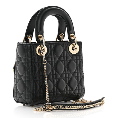 Christian Dior Lambskin Cannage Mini Lady Dior Black 3 of 10