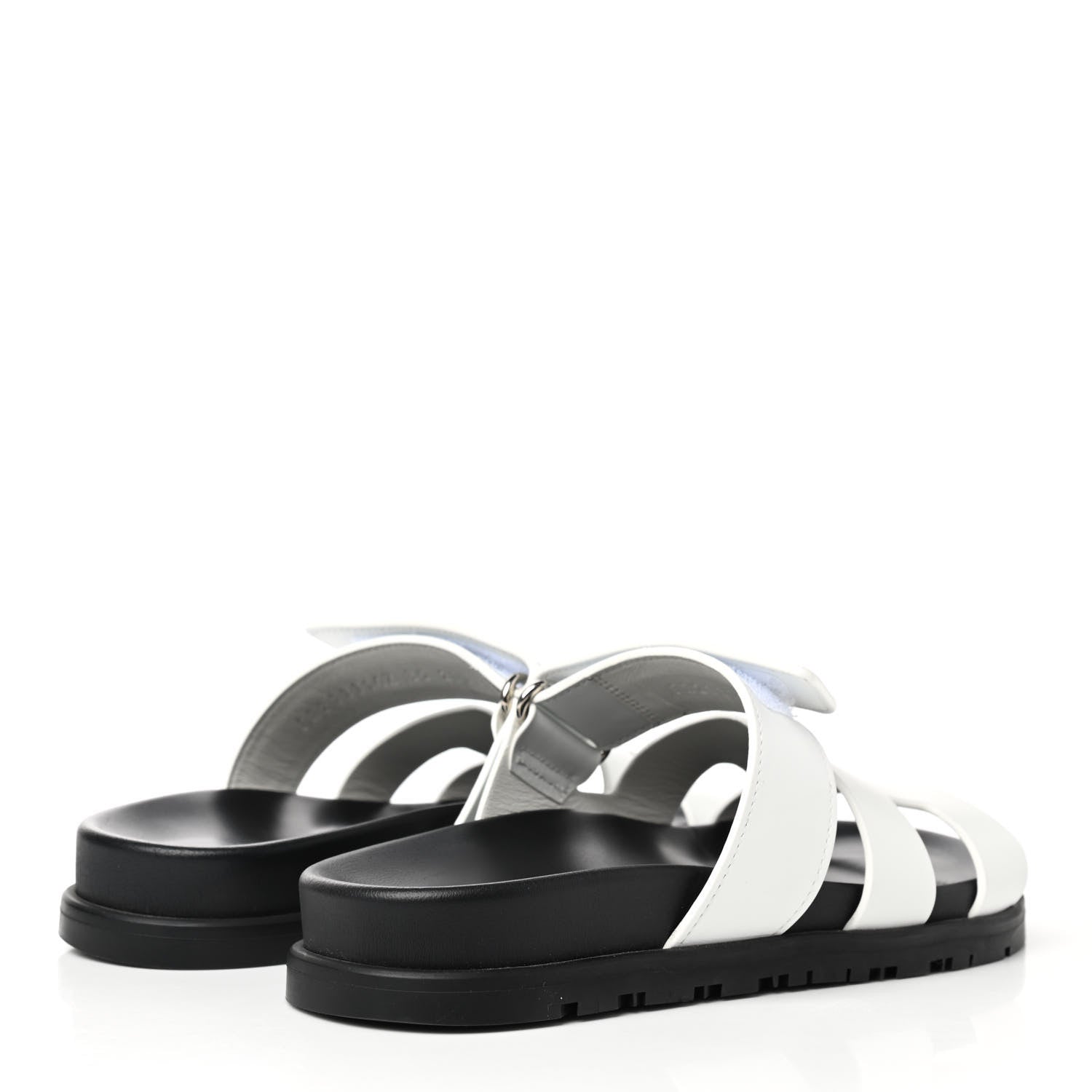 Hermes Calfskin Womens Chypre Sandals 35 White 4 of 9