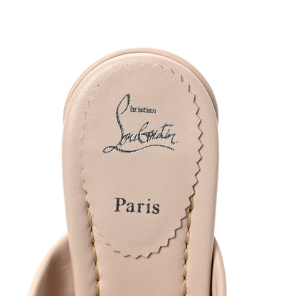 Christian Louboutin Nappa Disco Clue 85 Mules 37 Leche 7 of 8