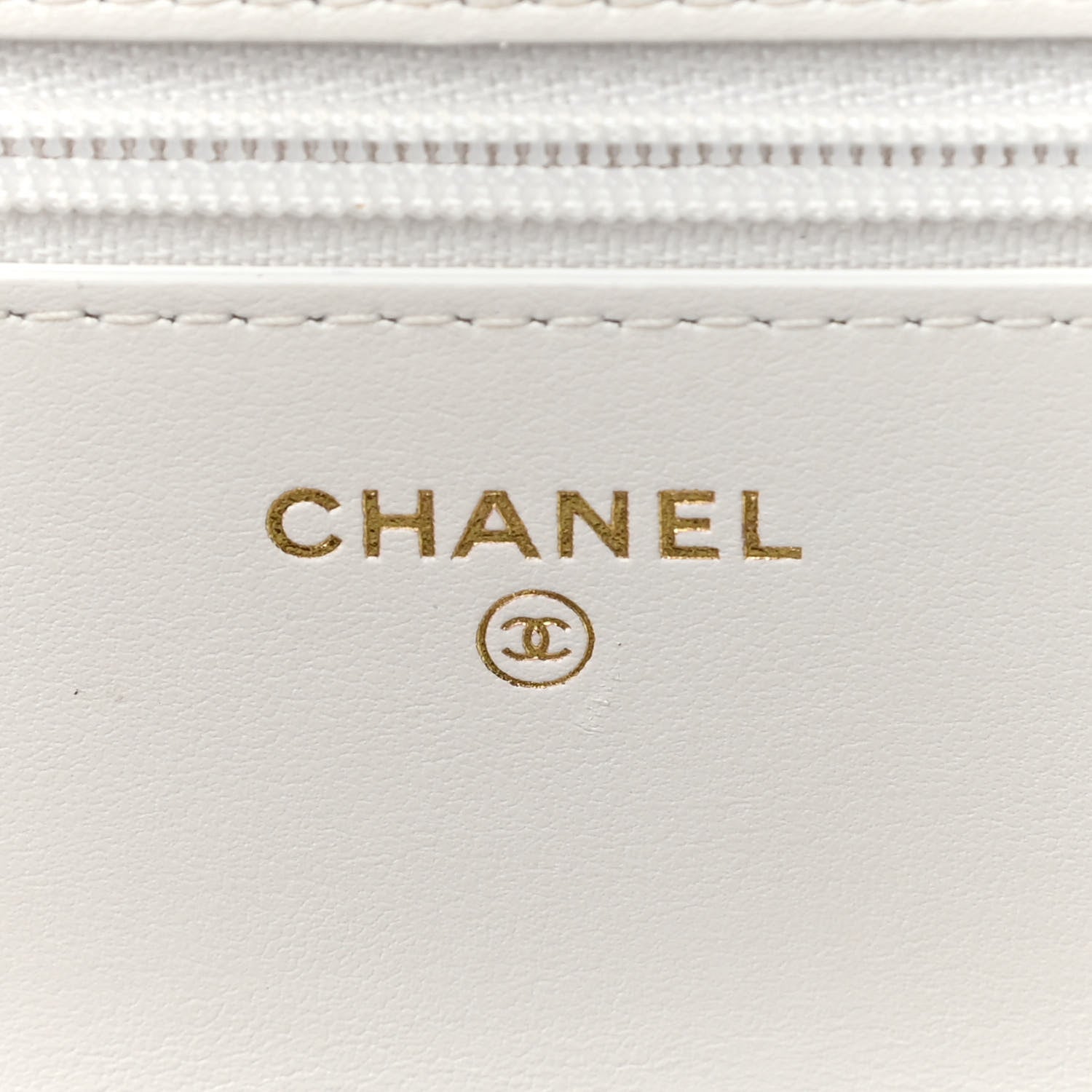 Chanel Shiny Crumpled Calfskin Quilted Chanel 19 Wallet On Chain WOC White 6 of 13