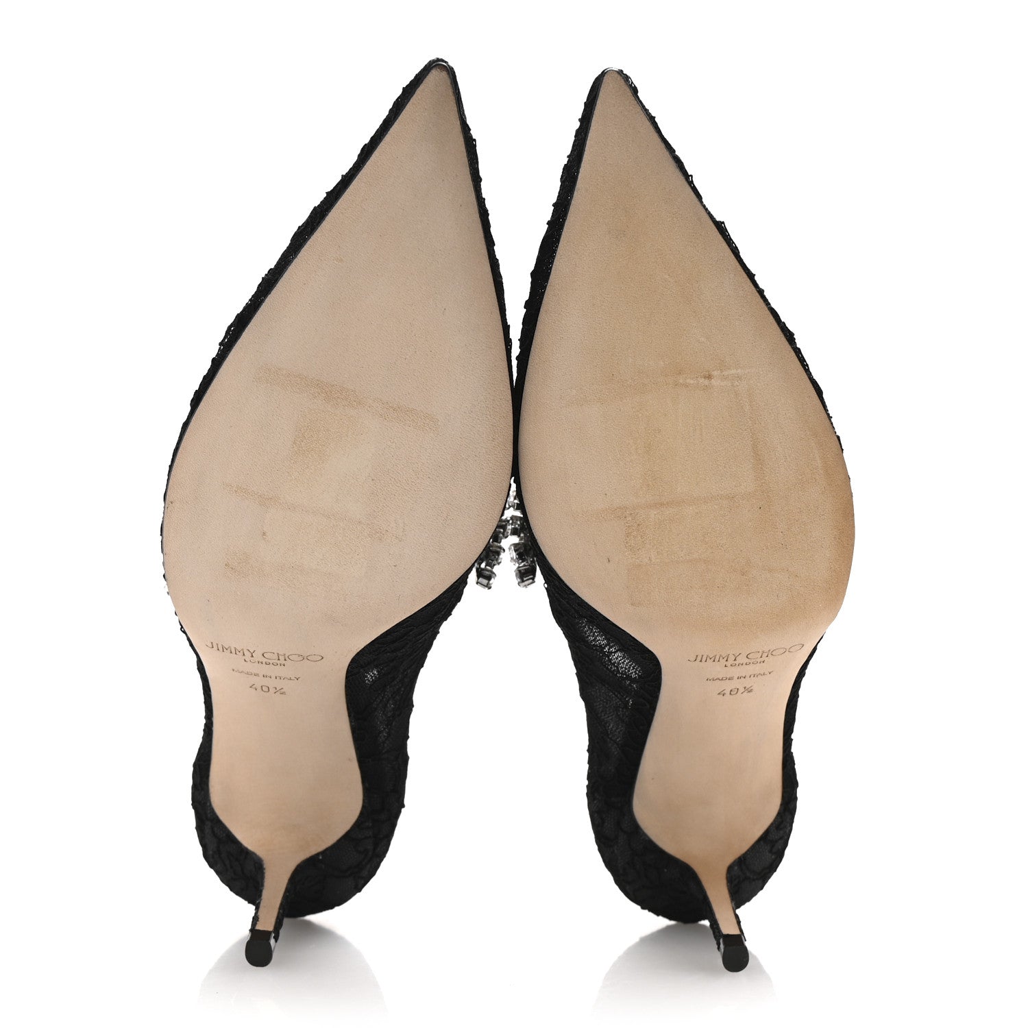 Jimmy Choo Lace Crystal Bing 65 Pumps 40.5 Black 6 of 8