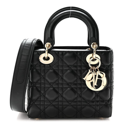Christian Dior Lambskin Cannage Small Lucky Badges My Lady Dior Black 1 of 9