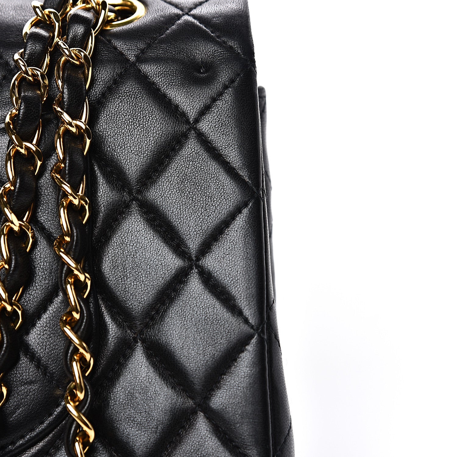 Chanel Lambskin Quilted Medium Double Flap Black 12 of 18