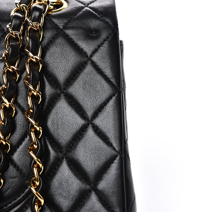 Chanel Lambskin Quilted Medium Double Flap Black 12 of 18