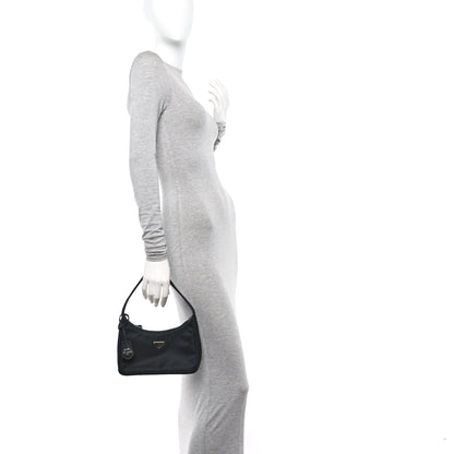 Prada Tessuto Nylon Mini Re-Edition 2000 Bag Black 2 of 12