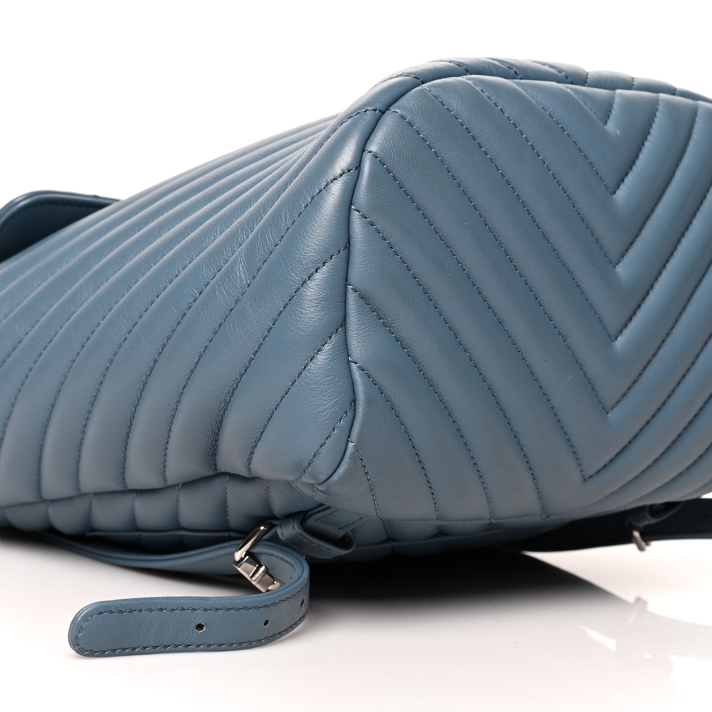 Calfskin Chevron Quilted Small Urban Spirit Backpack Light Blue