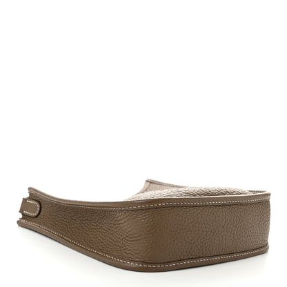 Hermes Taurillon Clemence Amazone Evelyne TPM Etoupe Bleu Indigo 4 of 11
