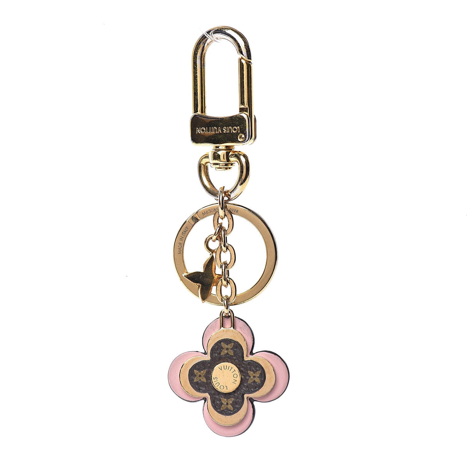 Louis Vuitton Monogram Blooming Flowers BB Bag Charm Key Holder Pink 1 of 8
