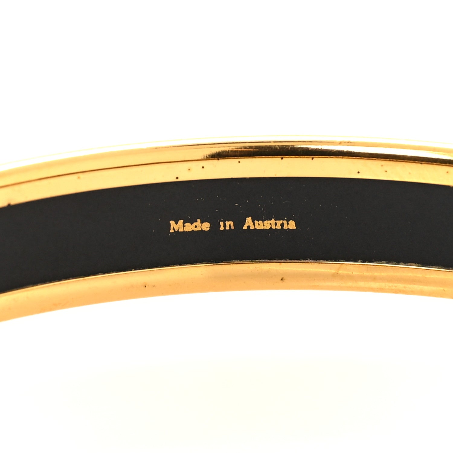 Hermes Enamel Printed Rope Chain Link Narrow Bracelet 65 Black 5 of 5