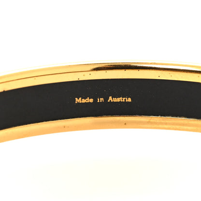 Hermes Enamel Printed Rope Chain Link Narrow Bracelet 65 Black 5 of 5