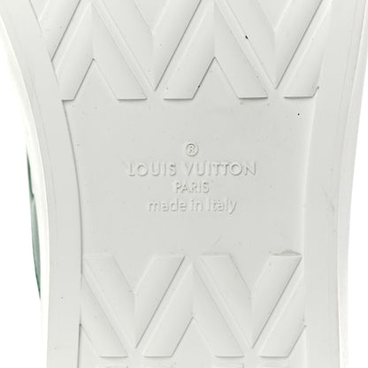 Louis Vuitton Grained Calfskin Mens Tattoo Sneaker Boots 8 White Green 6 of 8