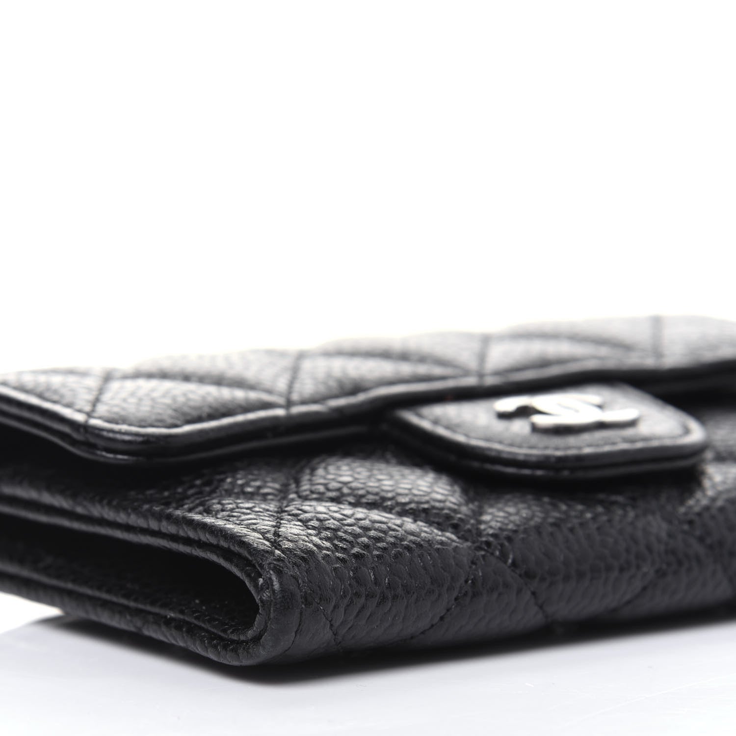 Chanel Caviar Quilted Flap Card Holder Wallet Black 11 of 13