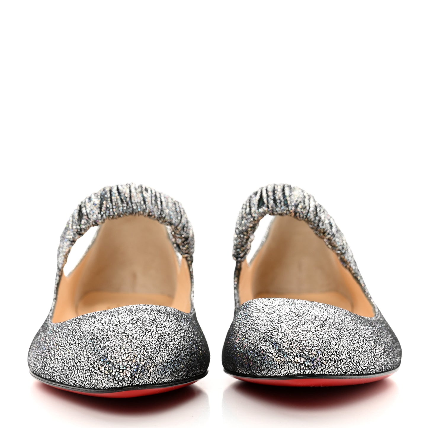 Nappa Mica Gil Mary Jane Ballet Flats 38.5 Silver