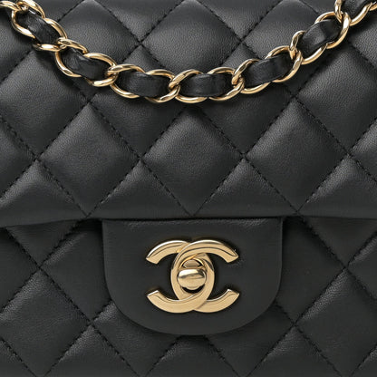 Chanel Lambskin Quilted Mini Rectangular Flap Black 8 of 12