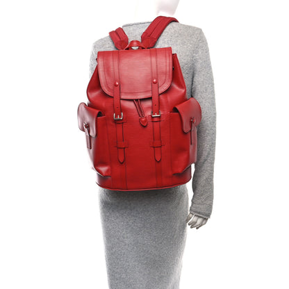 Louis Vuitton Epi Christopher Backpack PM Pomodoro 2 of 9