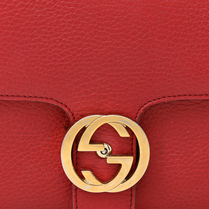 Gucci Dollar Calfskin Interlocking G Top Handle Shoulder Bag Red 12 of 19