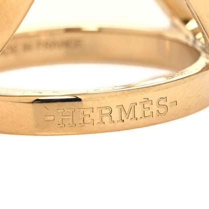 Hermes Permabrass Gold Plated Trio Scarf Ring 3 of 4