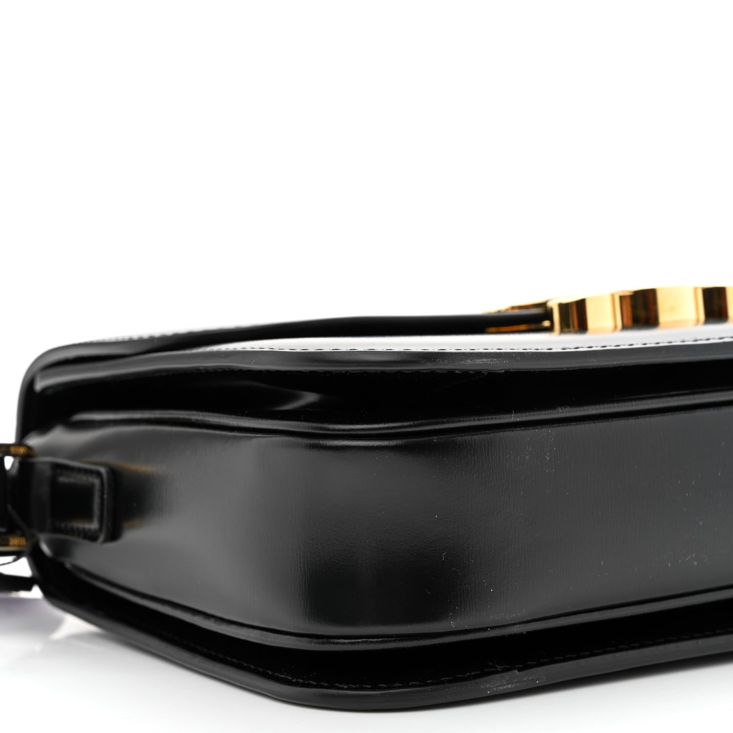 Celine Shiny Calfskin Medium Triomphe Black 10 of 11