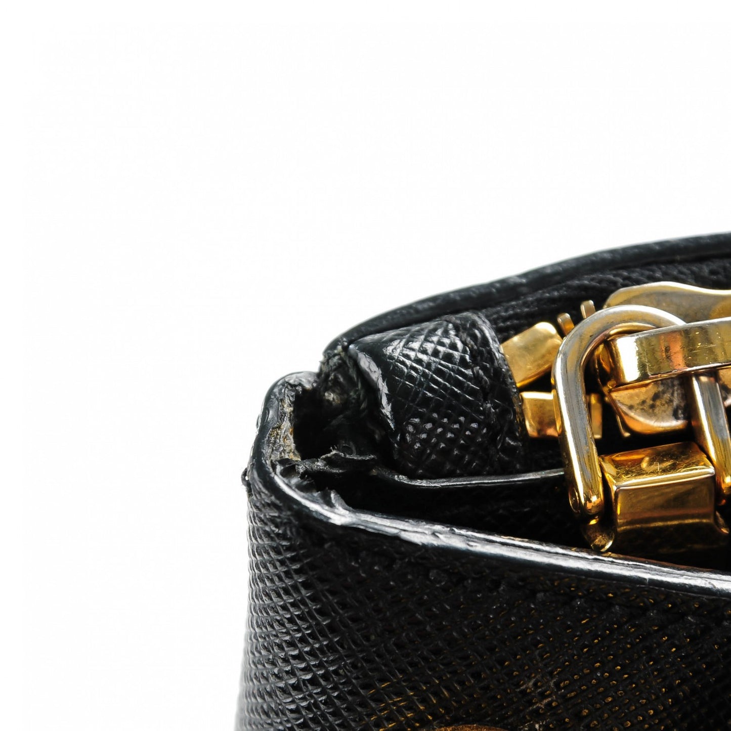 Saffiano Large Galleria Double Zip Tote Black