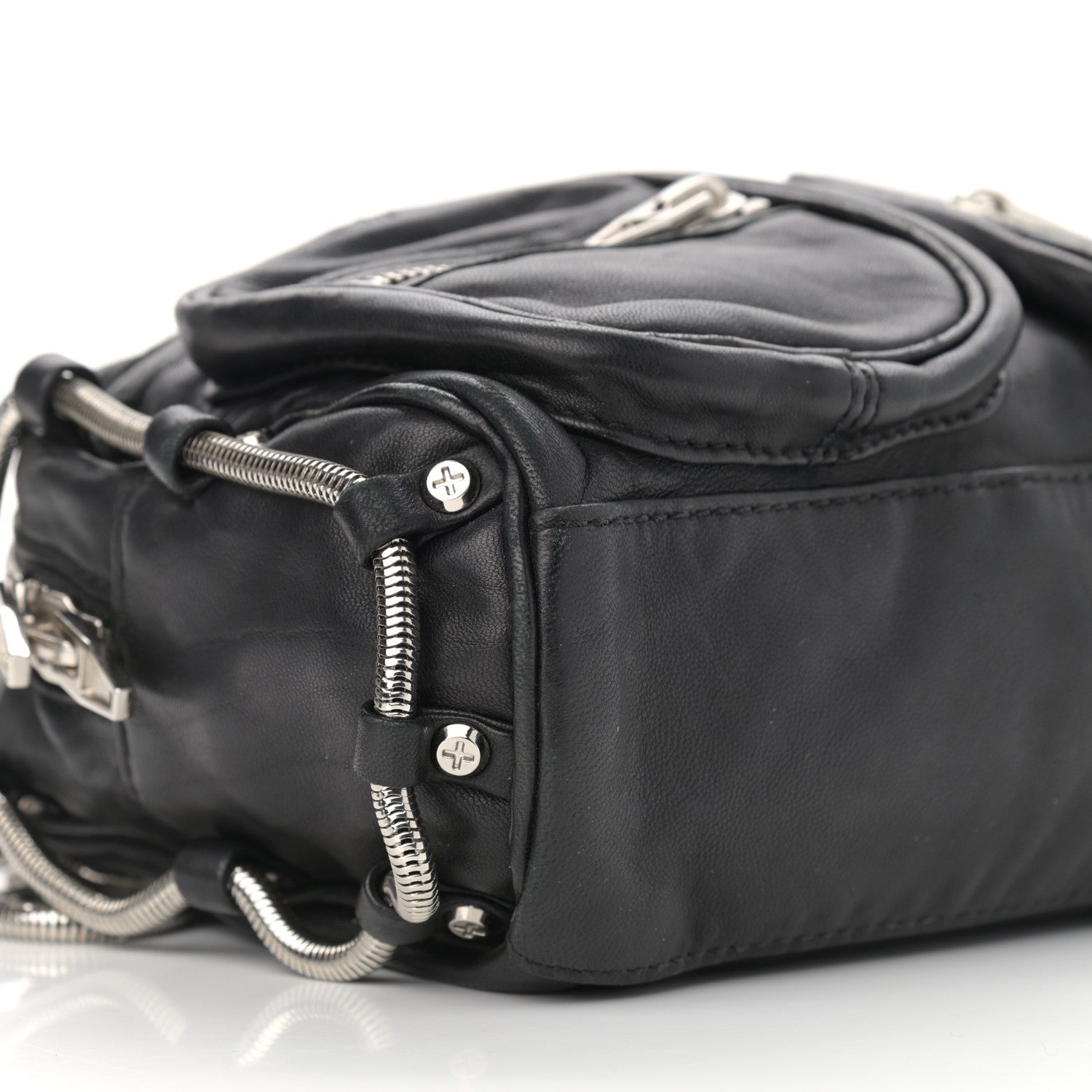 Alexander Wang Washed Lambskin Brenda Chain Black 8 of 11