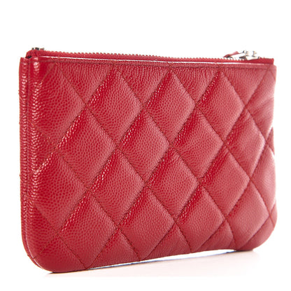 Chanel Caviar Quilted Small Cosmetic Case Dark Red 3 of 7
