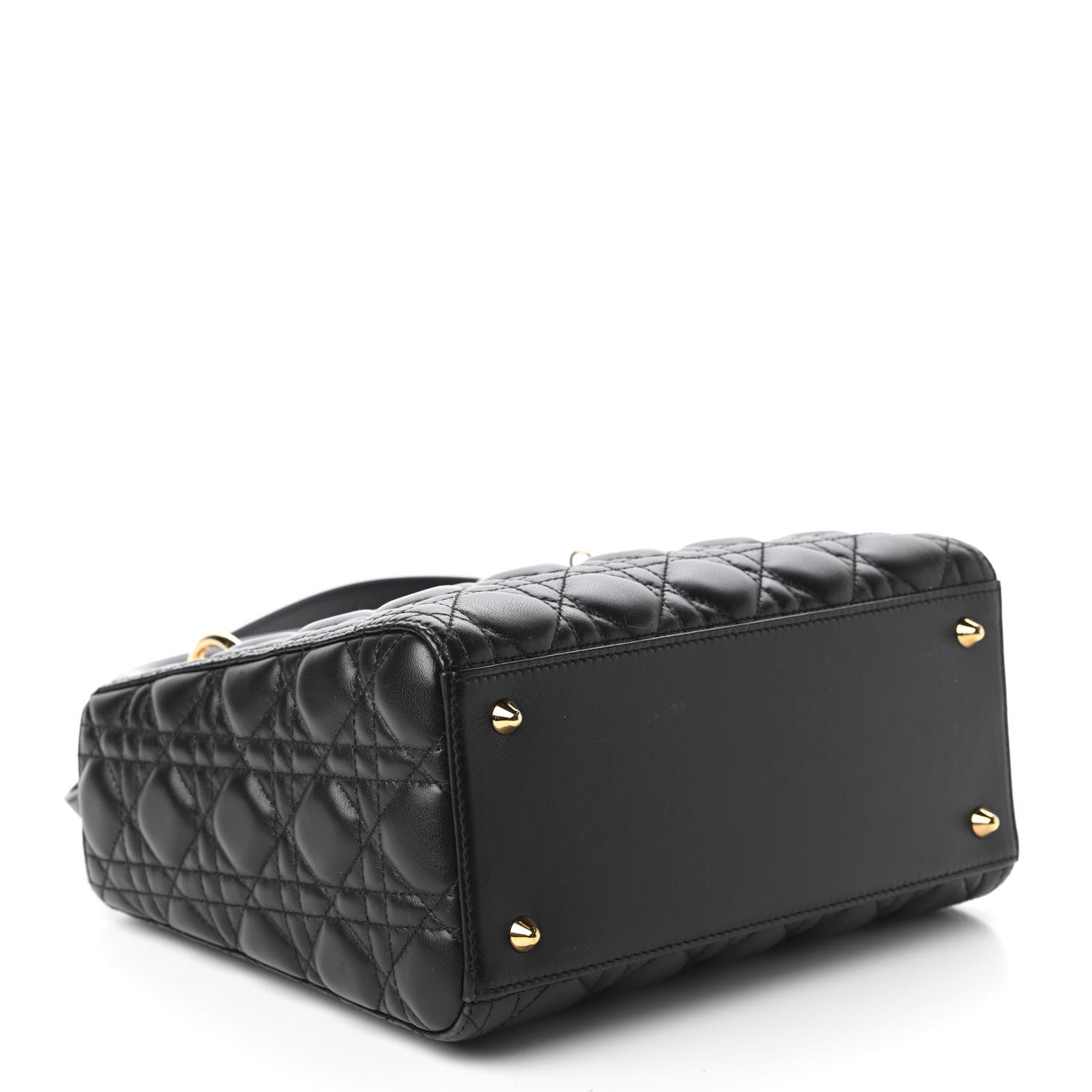 Christian Dior Lambskin Cannage Medium Lady Dior Black 4 of 10
