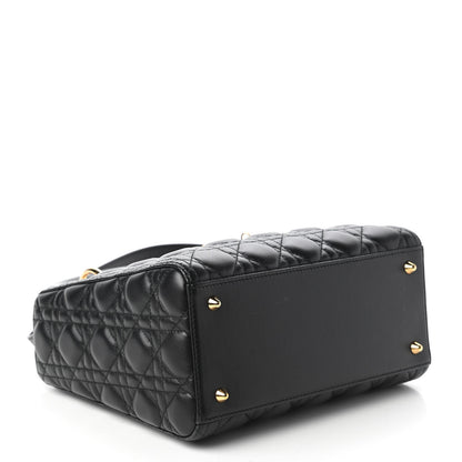 Christian Dior Lambskin Cannage Medium Lady Dior Black 4 of 10