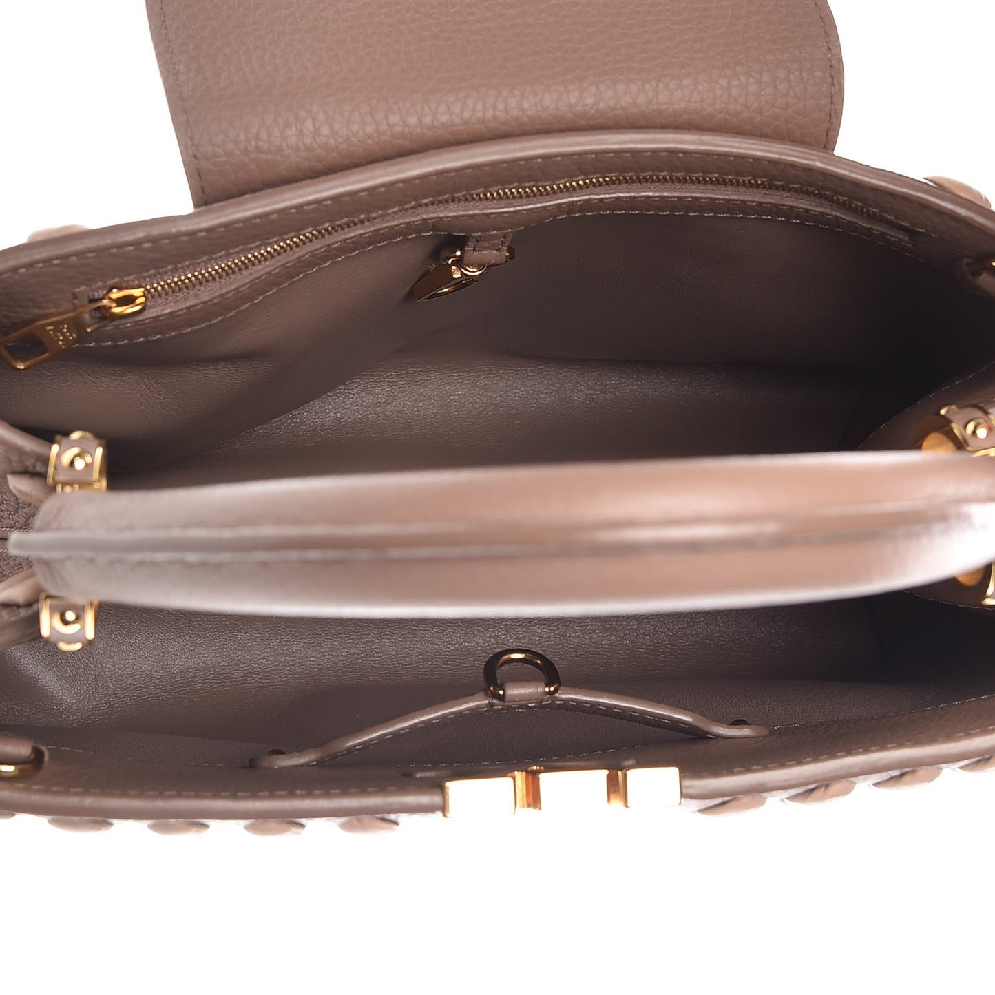 Taurillon Lambskin Capucines PM Taupe