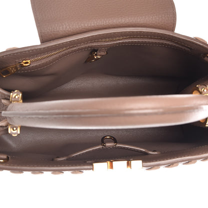 Louis Vuitton Taurillon Lambskin Capucines PM Taupe 5 of 9