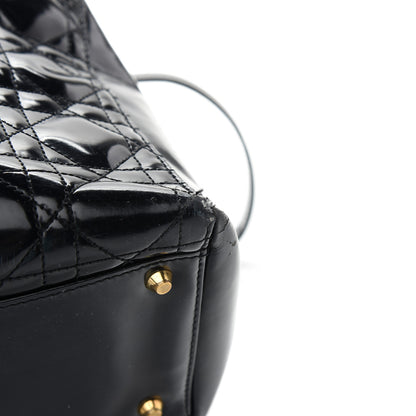 Christian Dior Patent Cannage Large Lady Dior Black 12 of 13