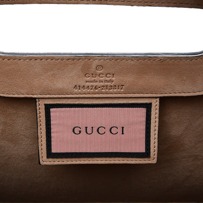 Gucci Calfskin GucciGhost Medium XL Tote Black New Acquamarine 7 of 7