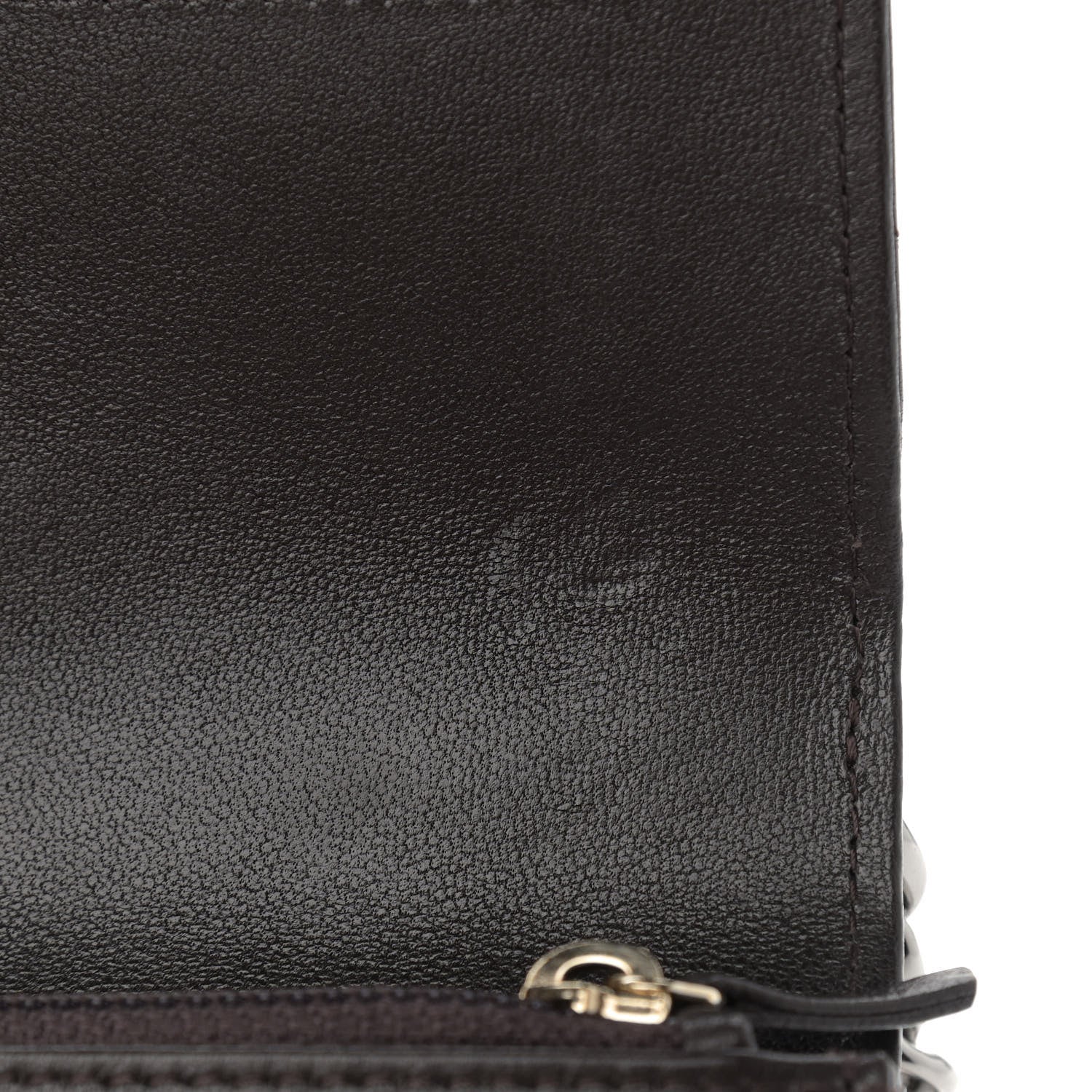 Chanel Shiny Goatskin Quilted Chanel 19 Wallet On Chain WOC Dark Brown 10 of 15