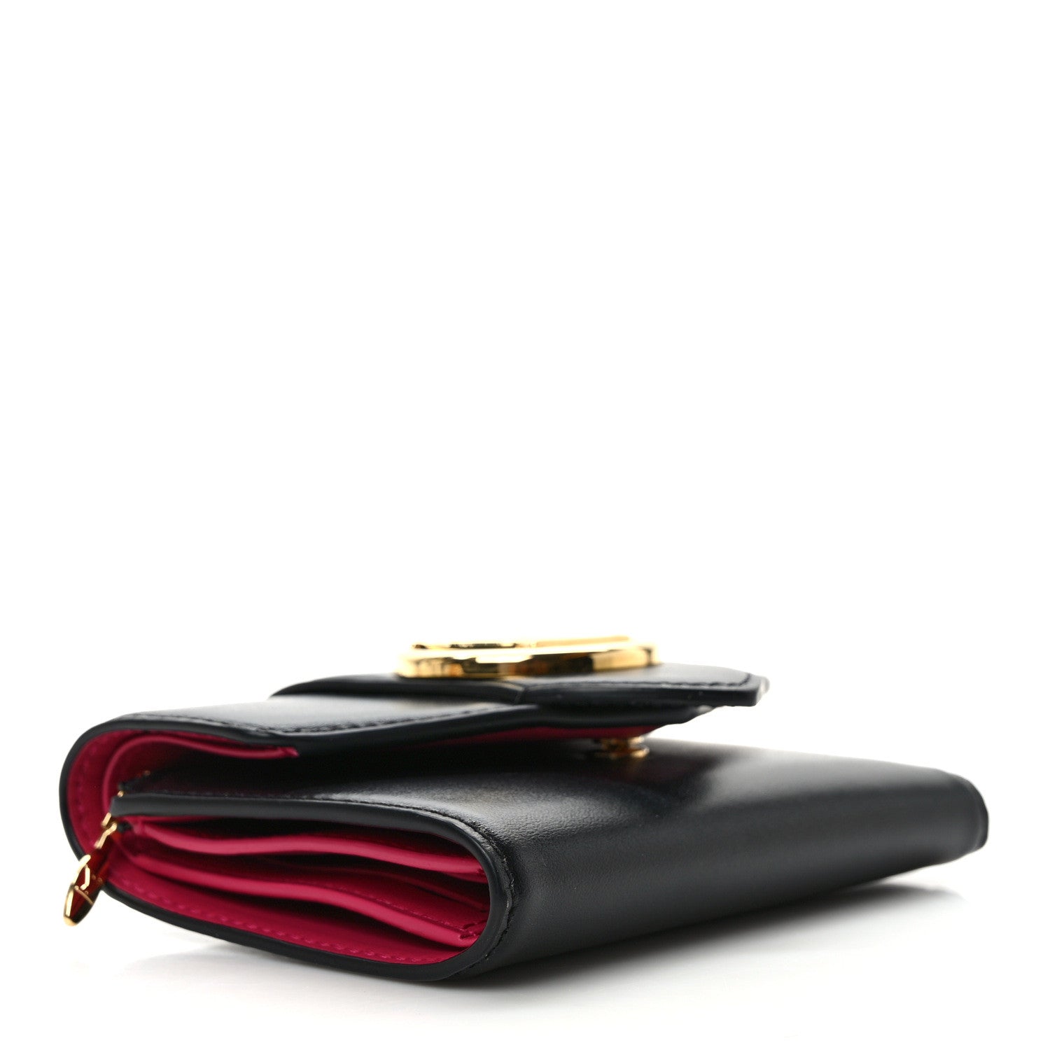 Louis Vuitton Smooth Calfskin LV Pont 9 Compact Wallet Black 4 of 7