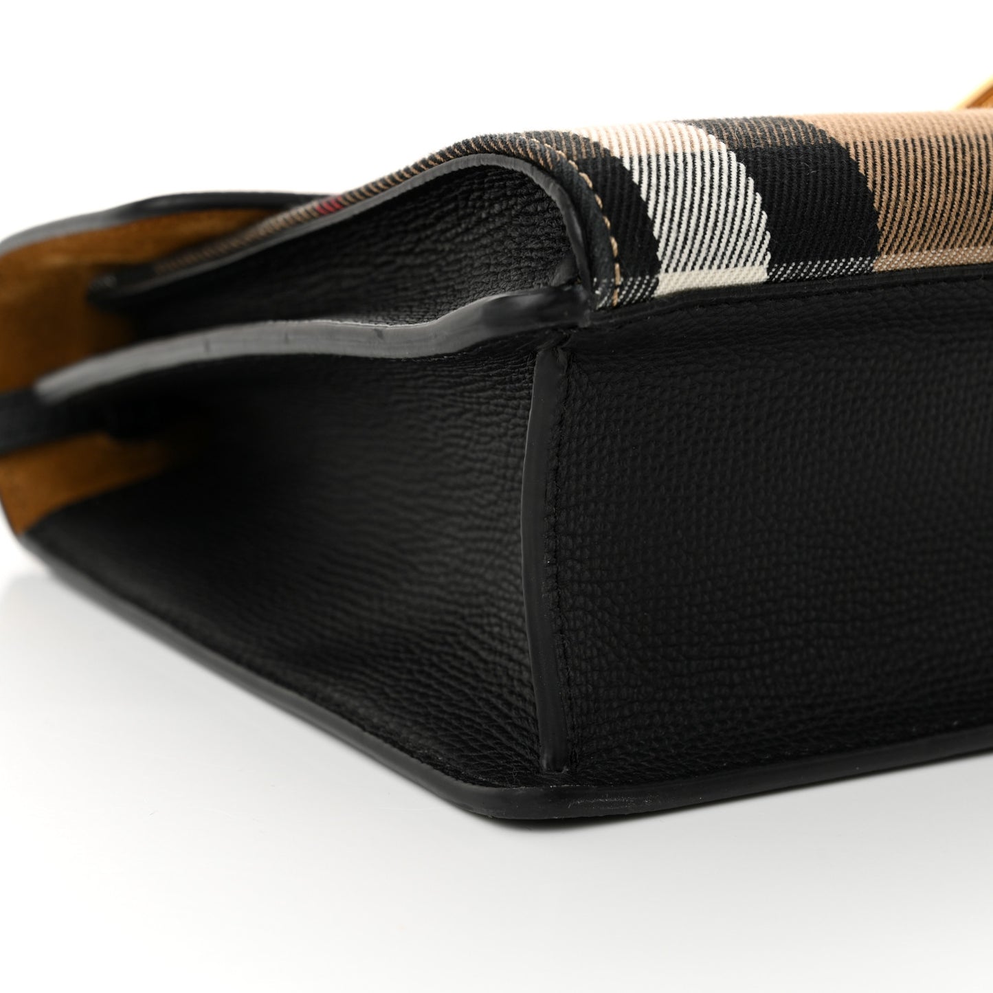 Derby Calfskin House Check Small Macken Crossbody Bag Black