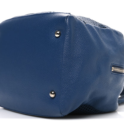 Chanel Caviar Perforated Bowler Blue 10 of 11