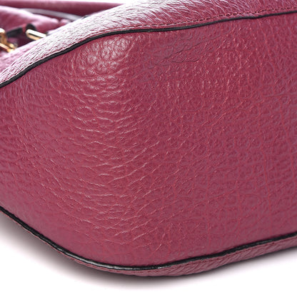 Burberry Heritage Grain Check Embossed Small Orchard Bowling Bag Dark Plum 10 of 11