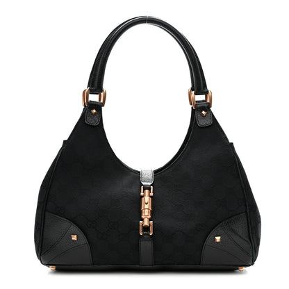 Gucci Monogram Calfskin Large Bardot Tote Black 1 of 13