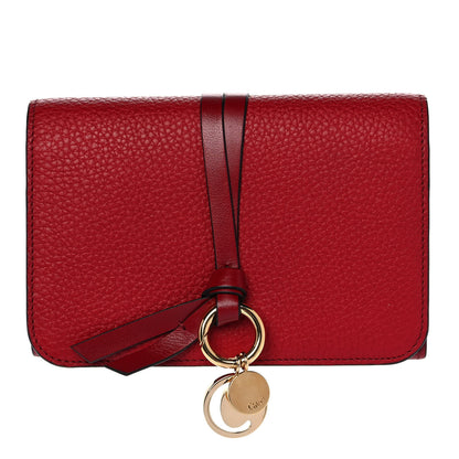 Chloe Calfskin Alphabet Compact Wallet Smoked Red 1 of 11
