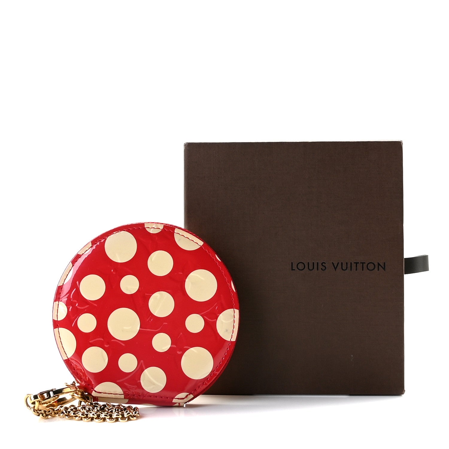 Louis Vuitton Vernis Kusama Infinity Dots Chapeau Coin Purse Red 10 of 10
