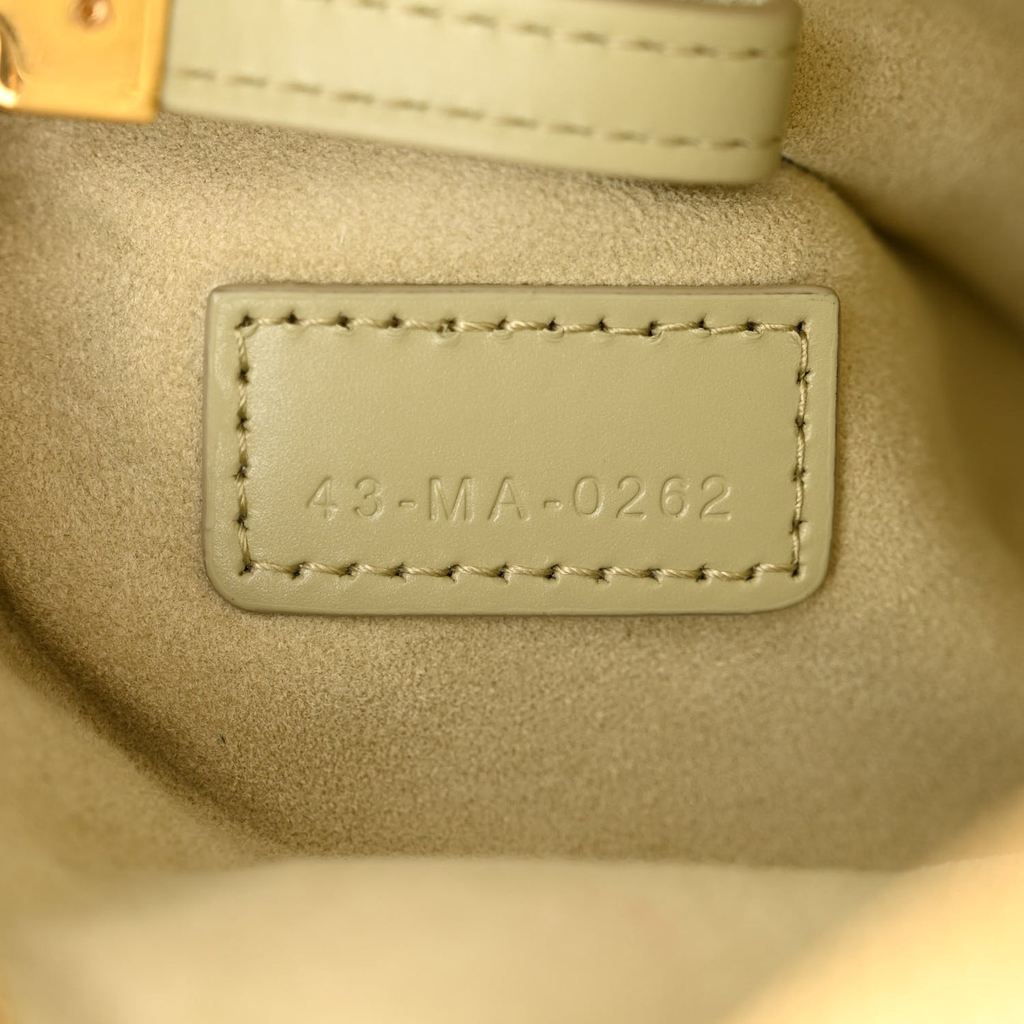 Calfskin Cannage Caro Pouch Desert Sage