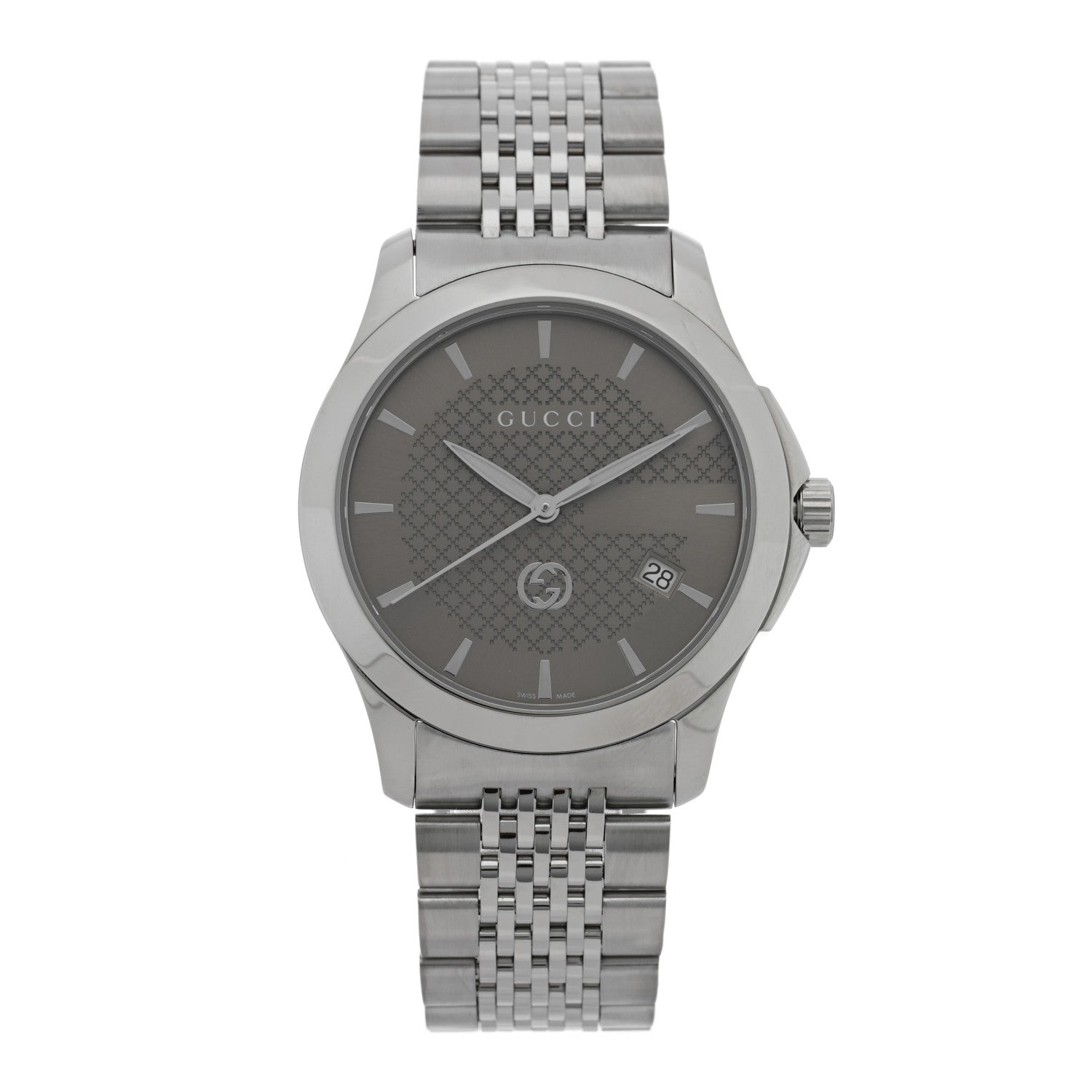 Gucci Stainless Steel 38mm G-Timeless Quartz Watch Brown 1 of 4