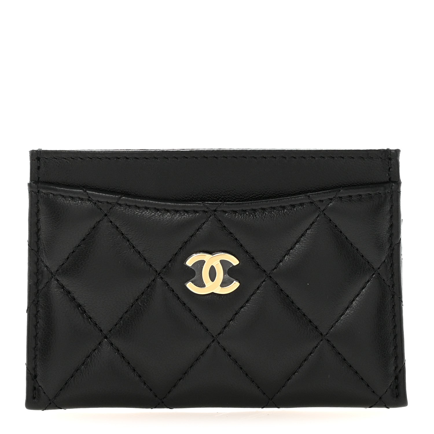 Chanel Lambskin Quilted Card Holder Black 1 of 9