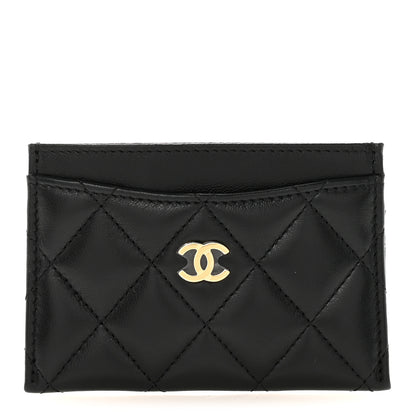 Chanel Lambskin Quilted Card Holder Black 1 of 9