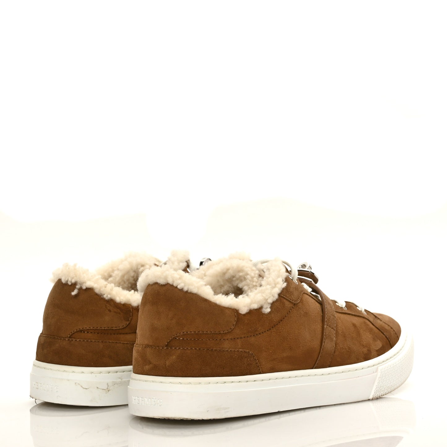 Suede Shearling Day Sneakers 37 Naturel