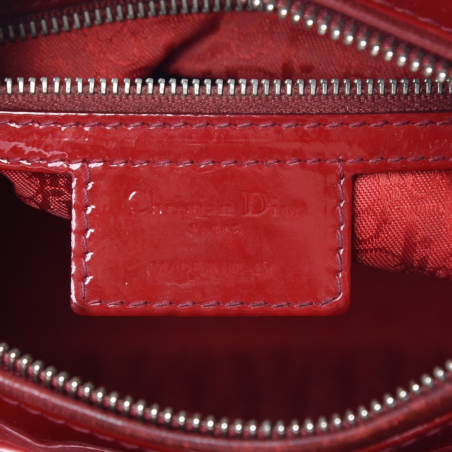 Christian Dior Patent Cannage Medium Lady Dior Red 6 of 16